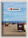 Blechschild 40x30 cm Ostsee Strand Urlaub Meer Strandkorb Sand Bildmotiv Reisemotiv Abenteuer Reisen Europa