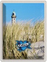 Blechschild 40x30 cm Ostsee Strand Sand Leuchtturm Bildmotiv Reisemotiv Abenteuer Reisen Urlaub