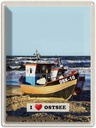 Blechschild 40x30 cm Ostsee Deutschland Urlaub Boot Wellen Meer Bildmotiv Reisemotiv Abenteuer Reisen Europa