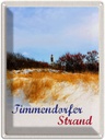 Blechschild 40x30 cm Timmendorfer Strand Leuchtturm rot Bildmotiv Reisemotiv Abenteuer Reisen Europa Urlaub