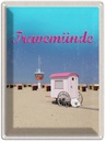 Blechschild 40x30 cm Travenmünde Strand Strankörbe DLRG Bildmotiv Reisemotiv Abenteuer Reisen Dekoration Urlaub