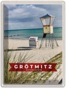 Blechschild 40x30 cm Grötmitz Ostholstein Rettungsdienst Bildmotiv Reisemotiv Abenteuer Reisen Europa Urlaub