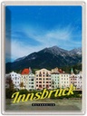 Blechschild 40x30 cm Innsbruck Gebirge Urlaub Natur Aussicht Stadt Bildmotiv Reisemotiv Abenteuer Reisen Europa