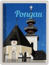 Blechschild 40x30 cm Pongau Österreich KircheStadt Bildmotiv Reisemotiv Abenteuer Reisen Straße Stadt Urlaub