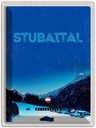 Blechschild 40x30 cm Stubaital Österreich Winterzeit Schnee Bildmotiv Reisemotiv Abenteuer Reisen Urlaub