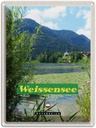 Blechschild 40x30 cm WeissenseeSee schwimmen Natur Bildmotiv Reisemotiv Abenteuer Reisen Urlaub Outdoor Camping