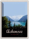 Blechschild 40x30 cm Achensee Wandertour Berge See Natur Bildmotiv Reisemotiv Abenteuer Reisen Urlaub