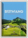 Blechschild 40x30 cm Berwang Österreich Weide Gebirge Natur Bildmotiv Reisemotiv Abenteuer Reisen Urlaub