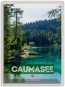 Blechschild 40x30 cm Caumasee Schweiz Urlaub Berge Wälder Natur Bildmotiv Reisemotiv Abenteuer Reisen Europa