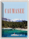 Blechschild 40x30 cm Caumasee Schweiz Schnee Natur Bildmotiv Reisemotiv Abenteuer Reisen Urlaub