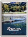 Blechschild 40x30 cm Davos Schweiz Urlaub See Wanderung Bildmotiv Reisemotiv Abenteuer Reisen Straße Stadt