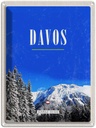 Blechschild 40x30 cm Davos Winterzeit Skiurlaub Wintertour Bildmotiv Reisemotiv Abenteuer Reisen Europa Urlaub