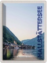 Blechschild 40x30 cm Blick auf Hallstättersee Österreich Bildmotiv Reisemotiv Abenteuer Reisen Urlaub