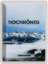 Blechschild 40x30 cm Ausblick auf Hochkönig Berge Winter Bildmotiv Reisemotiv Abenteuer Reisen Urlaub