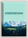 Blechschild 40x30 cm Fieberbrunn Österreich Urlaub Wald Wanderung Bildmotiv Reisemotiv Essen Trinken Abenteuer Reisen