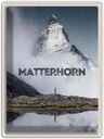 Blechschild 40x30 cm Matterhorn Schweiz Wanderung Berg Bildmotiv Reisemotiv Abenteuer Reisen Europa Urlaub