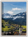 Blechschild 40x30 cm Kleinwalsertal Kirche Gondel Wanderung Bildmotiv Reisemotiv Abenteuer Reisen Europa Urlaub