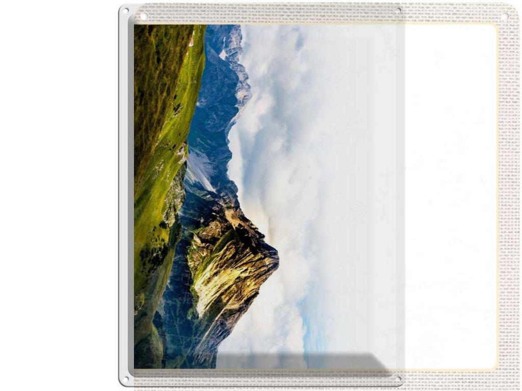 Blechschild 40x30 cm Widderstein Österreich Berge Natur Bildmotiv Reisemotiv Abenteuer Reisen Europa Urlaub