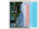 Blechschild 40x30 cm Wolfgangsee See Camping Stadt Natur Bildmotiv Reisemotiv Abenteuer Reisen Urlaub Outdoor