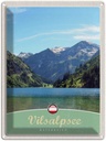 Blechschild 40x30 cm Vilsalpsee Österreich Wälder Wanderung Bildmotiv Reisemotiv Abenteuer Reisen Europa Urlaub