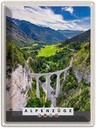 Blechschild 40x30 cm Alpenzüge Schweiz Österreich Natur Bildmotiv Reisemotiv Abenteuer Reisen Urlaub