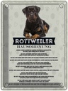 Blechschild 40x30 cm Tiere Rottweiler Hausordnung Hunde Tier Haustier Hund