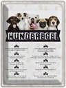 Blechschild 40x30 cm Hunderegel lass mich raus Dekoration Hund
