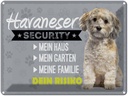 Blechschild 30x40 cm Havaneser Security dein Risiko Tier Haustier Hund