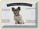 Blechschild 30x40 cm Tiere Yorkshire Terriere willkommen Tier Haustier Hund