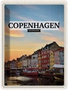 Blechschild 40x30 cm Copenhagen Denmark Sonnenuntergang Bildmotiv Reisemotiv Abenteuer Reisen Europa Urlaub