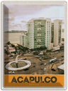 Blechschild 40x30 cm Acapulco Mexiko Innenstadt Hochhaus Bildmotiv Reisemotiv Abenteuer Reisen Urlaub