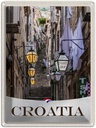 Blechschild 40x30 cm Kroatien Altstadt Treppen Laterne Bildmotiv Reisemotiv Abenteuer Reisen Europa Urlaub