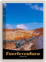 Blechschild 40x30 cm Fuerteventura Spanien Wüste Gebirge Bildmotiv Reisemotiv Abenteuer Reisen Europa Urlaub