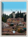 Blechschild 40x30 cm Israel Stadt Urlaub Windmühle Natur Bildmotiv Reisemotiv Abenteuer Reisen Straße