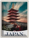 Blechschild 40x30 cm Japan Asien traditionelles Gebäude Bildmotiv Reisemotiv Abenteuer Reisen Urlaub