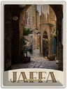 Blechschild 40x30 cm Jaffa Jerusalem Israel Stadt Weg Bildmotiv Reisemotiv Abenteuer Reisen Urlaub