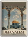 Blechschild 40x30 cm Jerusalem Israel Tempel Bildmotiv Reisemotiv Abenteuer Reisen Straße Stadt Urlaub