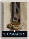 Blechschild 40x30 cm Toskana Italien Gebäude Blumen Bildmotiv Reisemotiv Abenteuer Reisen Europa Urlaub