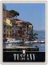 Blechschild 40x30 cm Toskana Italien Gebäude Meer Bildmotiv Reisemotiv Abenteuer Reisen Europa Urlaub