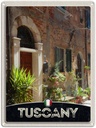 Blechschild 40x30 cm Toskana Italien Gebäude Natur Bildmotiv Reisemotiv Abenteuer Reisen Europa Urlaub