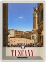 Blechschild 40x30 cm Toskana Italien Urlaub Platz Natur Kirche Bildmotiv Reisemotiv Abenteuer Reisen Europa