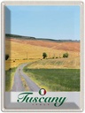 Blechschild 40x30 cm Toskana Italien Urlaub Weide Wiese Natur Bildmotiv Reisemotiv Abenteuer Reisen Europa