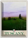 Blechschild 40x30 cm Toskana Italien Urlaub Berge Wiese Natur Bildmotiv Reisemotiv Abenteuer Reisen Europa