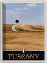 Blechschild 40x30 cm Toskana Italien Urlaub Baum Wiese Natur Bildmotiv Reisemotiv Abenteuer Reisen Europa