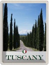 Blechschild 40x30 cm Toskana Italien Urlaub Bäume Wiese Natur Bildmotiv Reisemotiv Abenteuer Reisen Europa