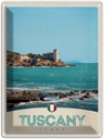Blechschild 40x30 cm Toskana Italien Urlaub Meer Strand Haus Bildmotiv Reisemotiv Abenteuer Reisen Europa