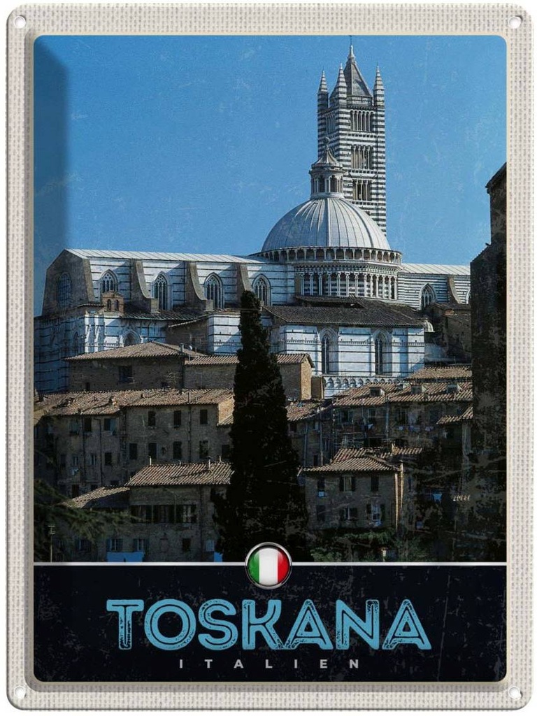 Blechschild 40x30 cm Toskana Italien Urlaub Wüste Natur Sand Bildmotiv Reisemotiv Abenteuer Reisen Europa