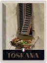 Blechschild 40x30 cm Toskana Italien Gebäude Blumen Bildmotiv Reisemotiv Abenteuer Reisen Europa Urlaub
