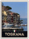 Blechschild 40x30 cm Toskana Italien Gebäude Meer Bildmotiv Reisemotiv Abenteuer Reisen Europa Urlaub