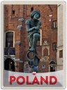 Blechschild 40x30 cm Polen Europa Skulptur Altstadt Bildmotiv Reisemotiv Abenteuer Reisen Urlaub